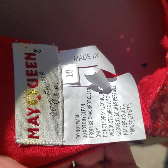 May Queen Dresses Nwt May Queen Red Sequined Gown Poshmark